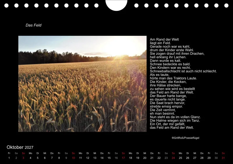 Wandkalender Ein Hauch von Poesie