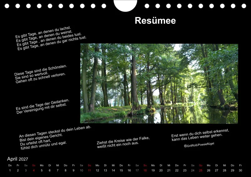 Wandkalender Ein Hauch von Poesie
