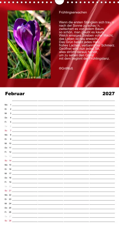 Terminplaner Poesieflügel