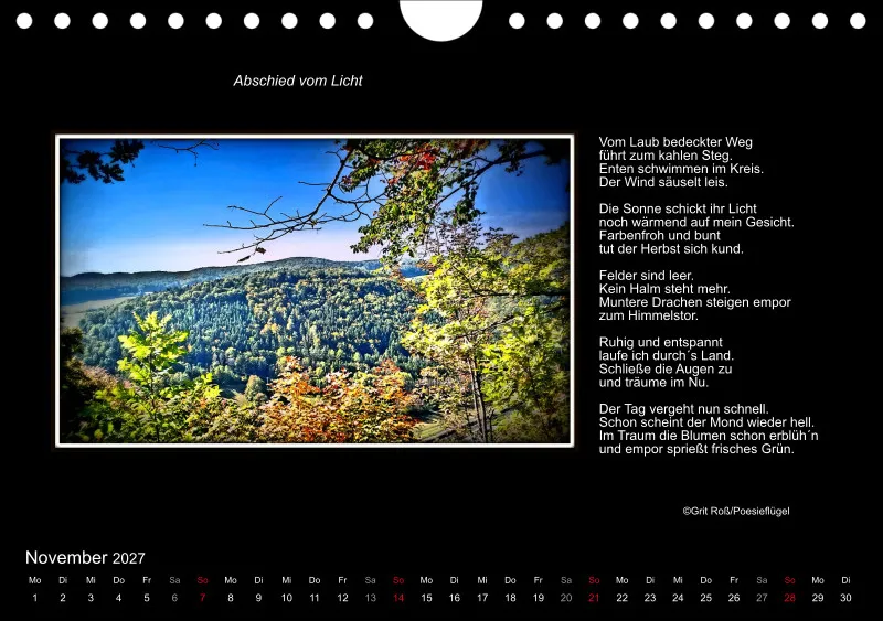 Wandkalender Ein Hauch von Poesie