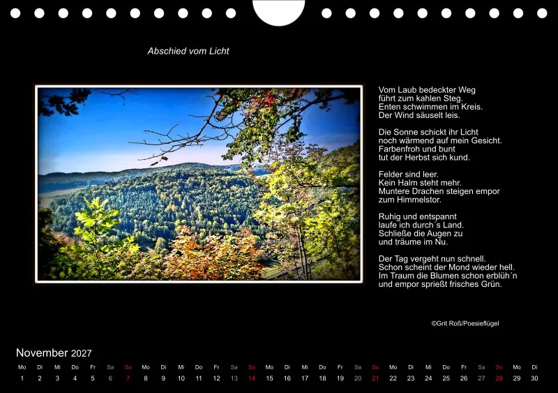 Wandkalender Ein Hauch von Poesie