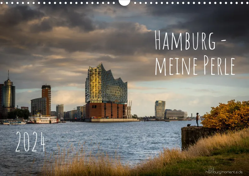 Hamburg - meine Perle Kalender 2024 Querformat DIN A3