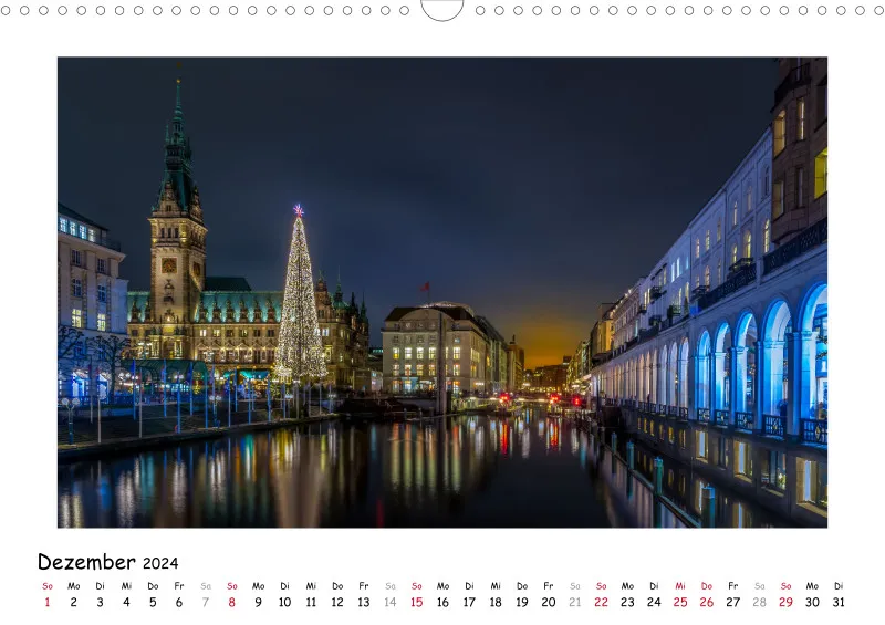 Hamburg - meine Perle Kalender 2024 Querformat DIN A3