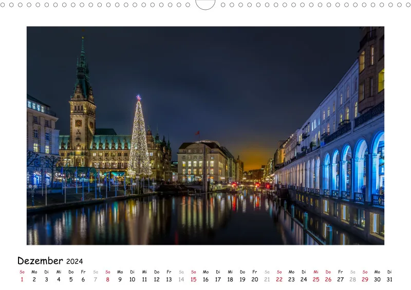 Hamburg - meine Perle Kalender 2024 Querformat DIN A3