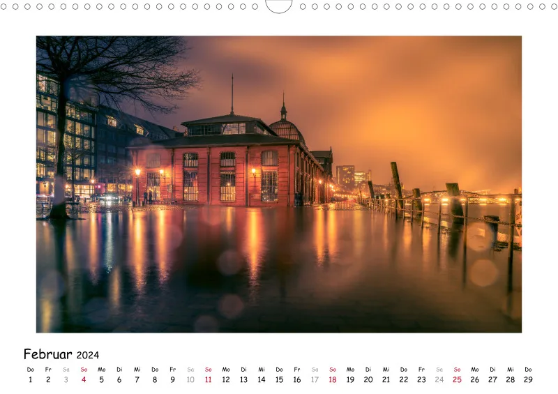 Hamburg - meine Perle Kalender 2024 Querformat DIN A3