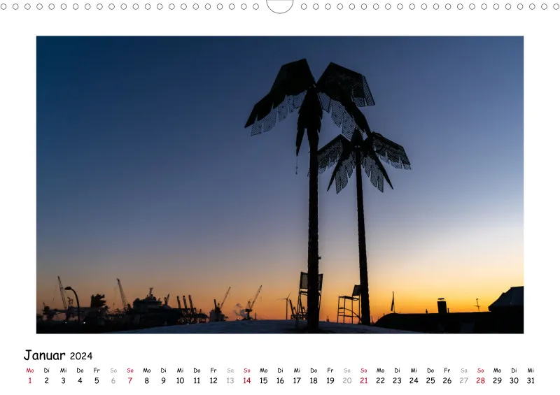 Hamburg - meine Perle Kalender 2024 Querformat DIN A3