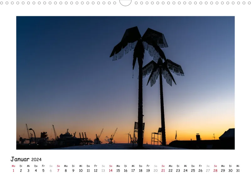 Hamburg - meine Perle Kalender 2024 Querformat DIN A3