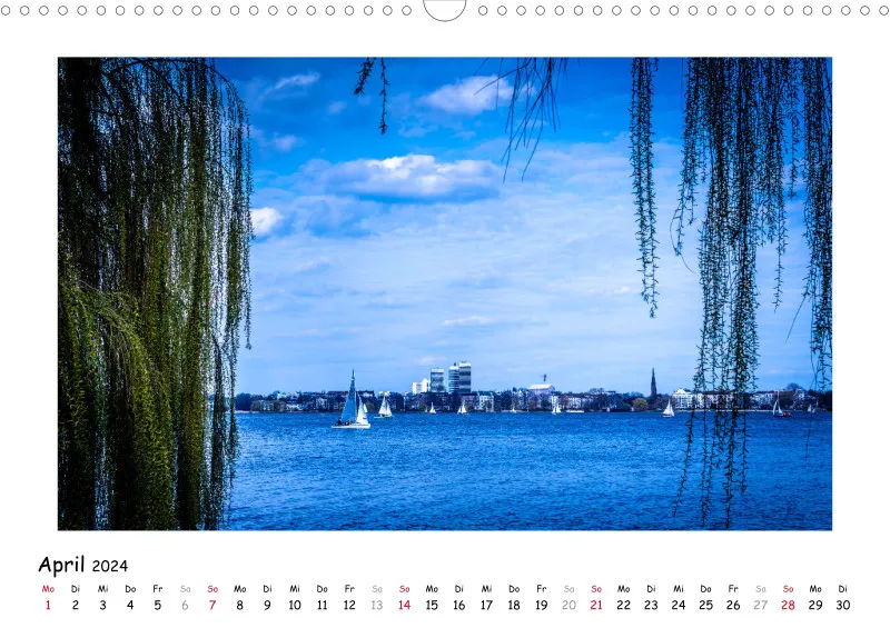 Hamburg - meine Perle Kalender 2024 Querformat DIN A3