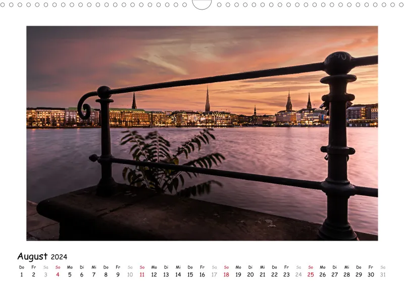Hamburg - meine Perle Kalender 2024 Querformat DIN A3