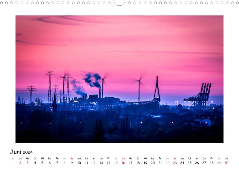 Hamburg - meine Perle Kalender 2024 Querformat DIN A3