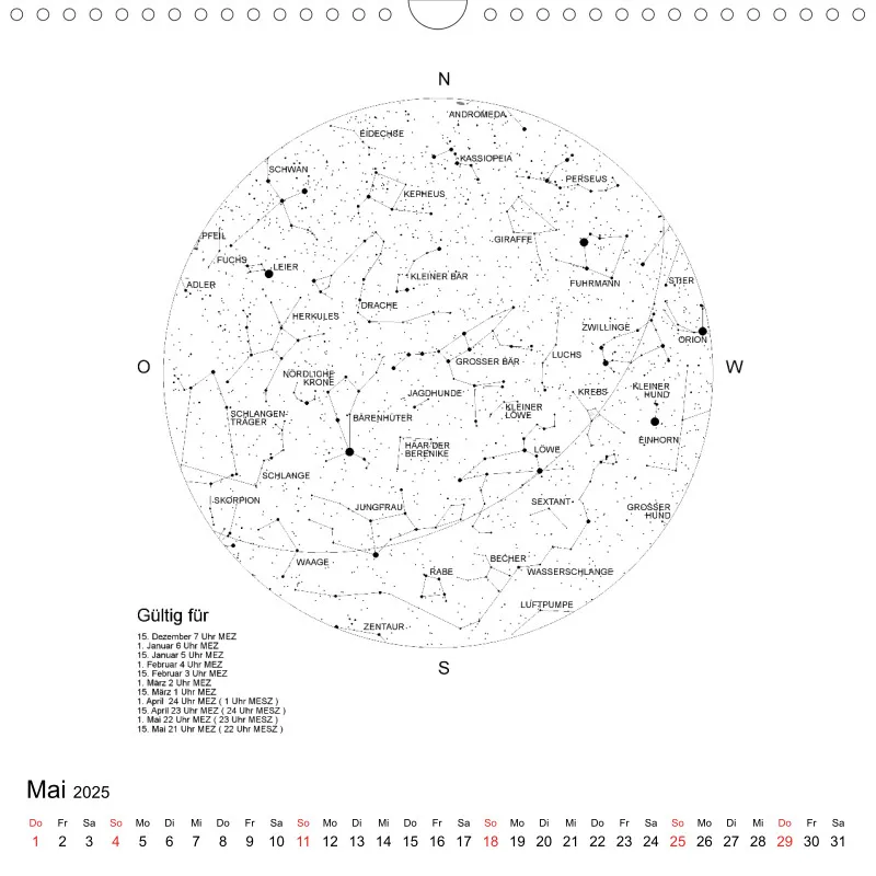 Sternenhimmel 2025 - Grossformat