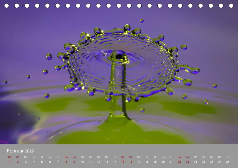 Wassertropfen Tischkalender