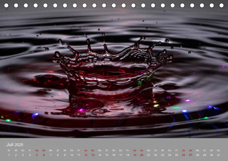 Wassertropfen Tischkalender
