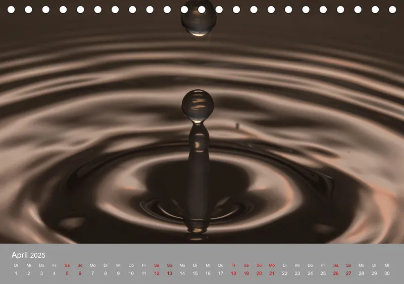 Wassertropfen Tischkalender