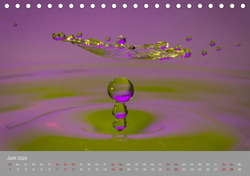Wassertropfen Tischkalender