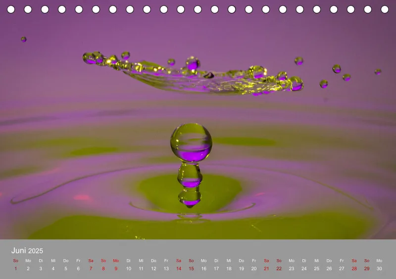 Wassertropfen Tischkalender