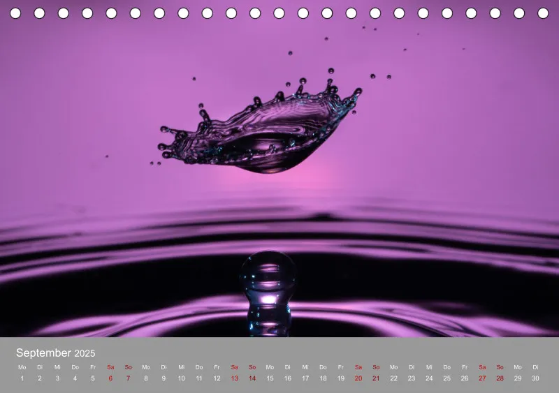 Wassertropfen Tischkalender