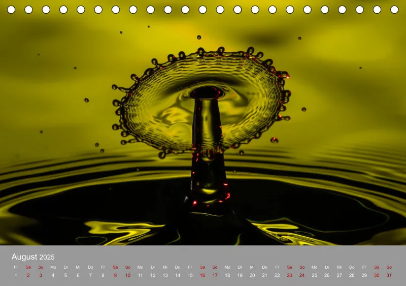 Wassertropfen Tischkalender