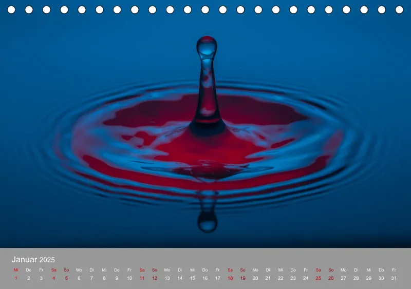 Wassertropfen Tischkalender