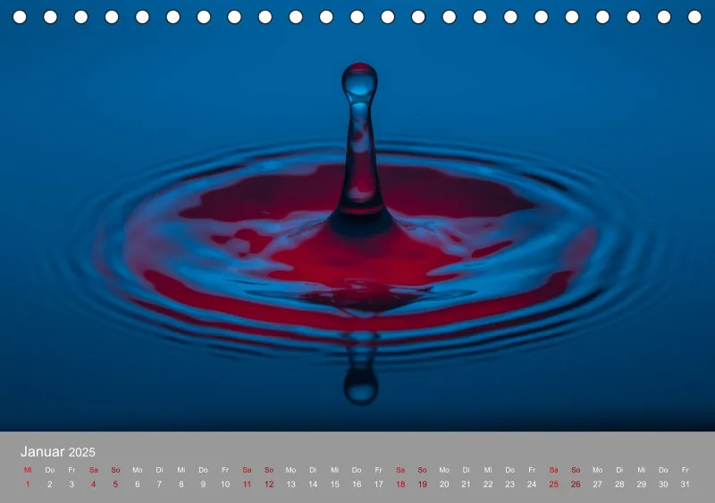 Wassertropfen Tischkalender