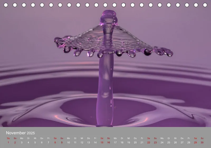 Wassertropfen Tischkalender