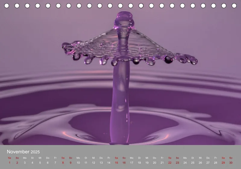Wassertropfen Tischkalender