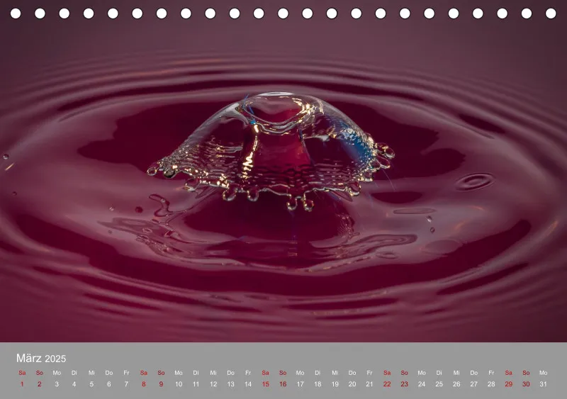 Wassertropfen Tischkalender