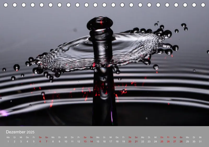 Wassertropfen Tischkalender