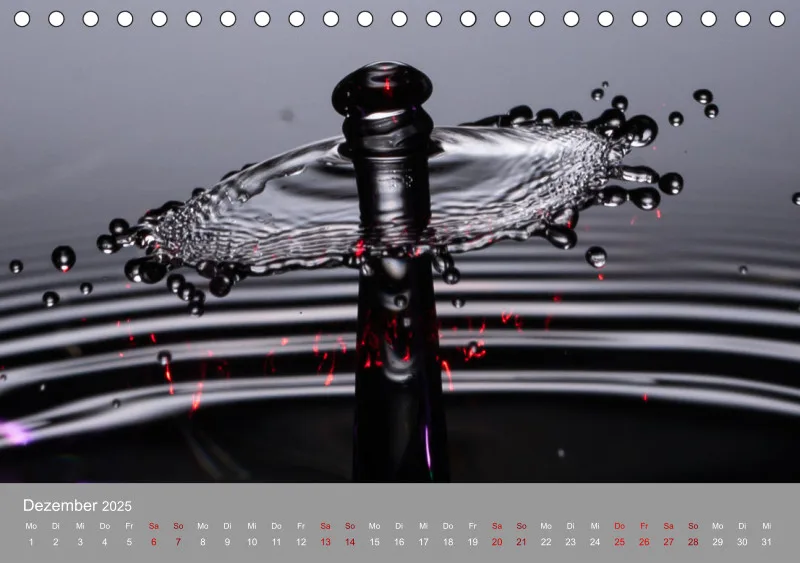 Wassertropfen Tischkalender