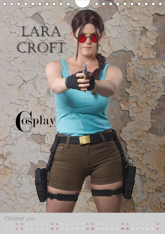 Zeitlose Eleganz trifft Abenteuer – der Lara-Croft-Cosplay-Kalender