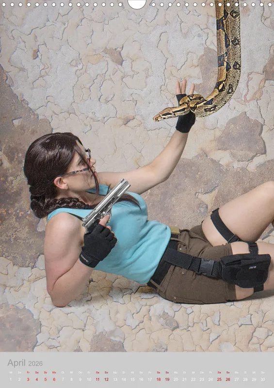 Zeitlose Eleganz trifft Abenteuer – der Lara-Croft-Cosplay-Kalender