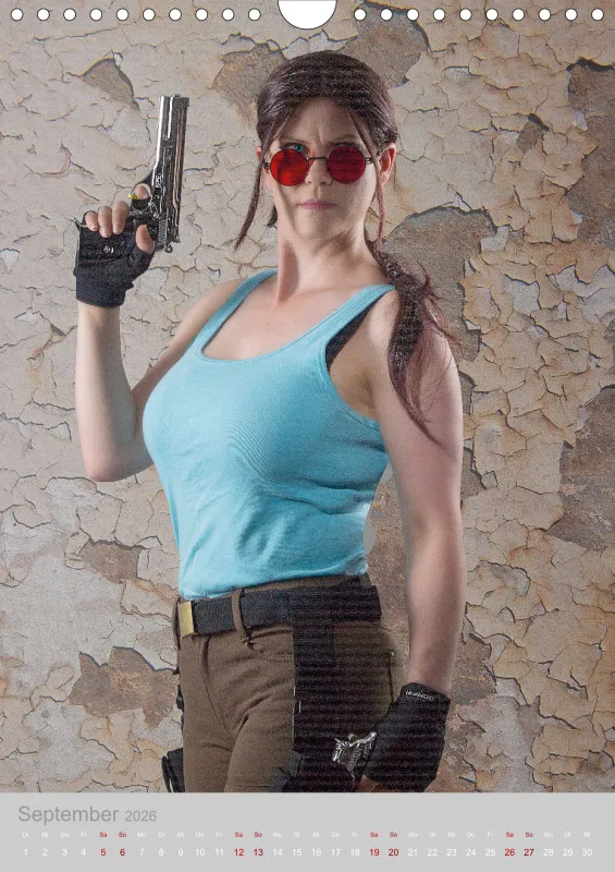 Zeitlose Eleganz trifft Abenteuer – der Lara-Croft-Cosplay-Kalender