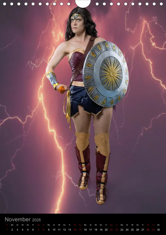 Heldinnen-Momente für das ganze Jahr – der Wonder-Woman-Cosplay-Kalender