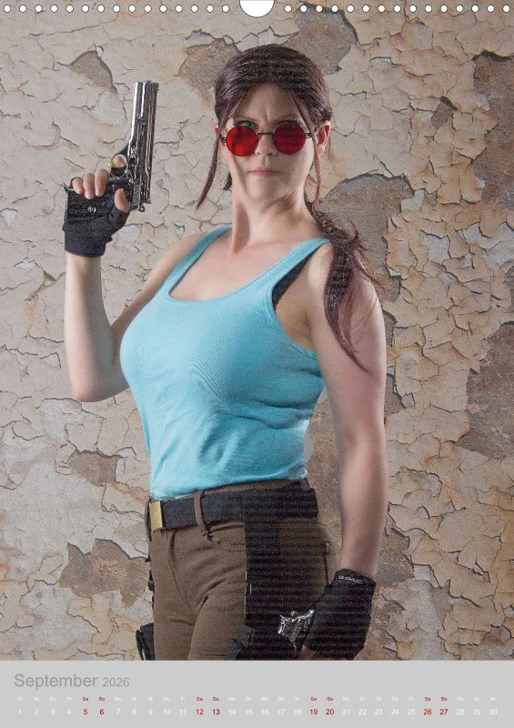 Zeitlose Eleganz trifft Abenteuer – der Lara-Croft-Cosplay-Kalender
