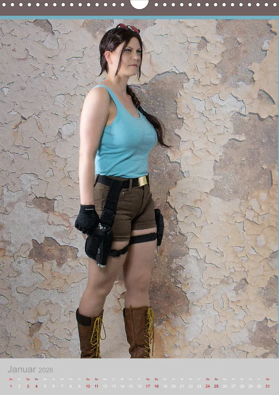 Zeitlose Eleganz trifft Abenteuer – der Lara-Croft-Cosplay-Kalender