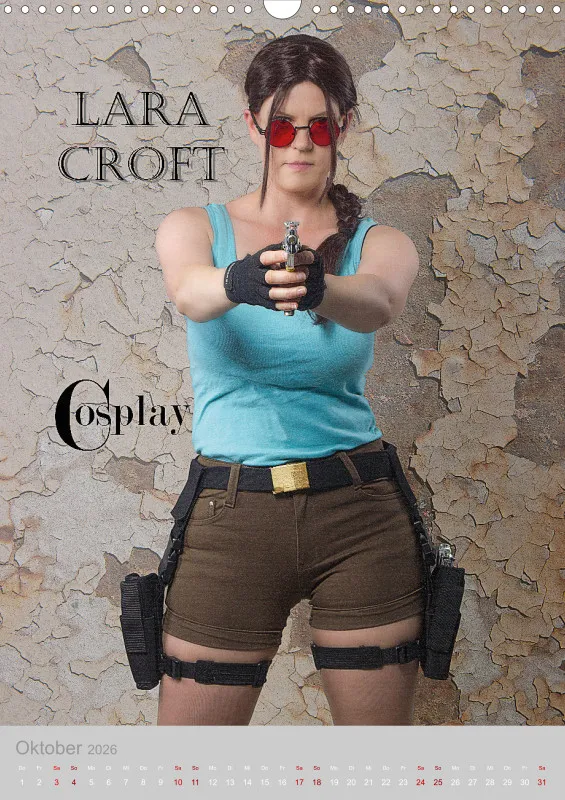 Zeitlose Eleganz trifft Abenteuer – der Lara-Croft-Cosplay-Kalender