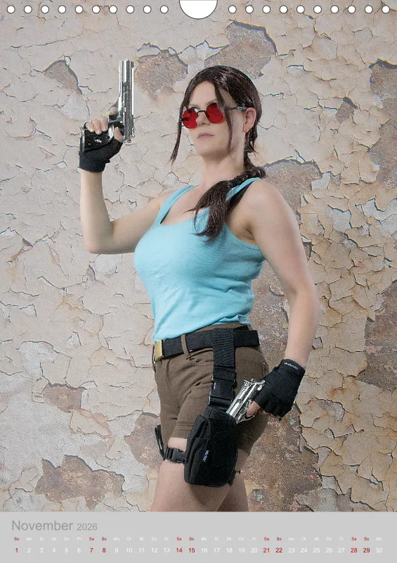 Zeitlose Eleganz trifft Abenteuer – der Lara-Croft-Cosplay-Kalender