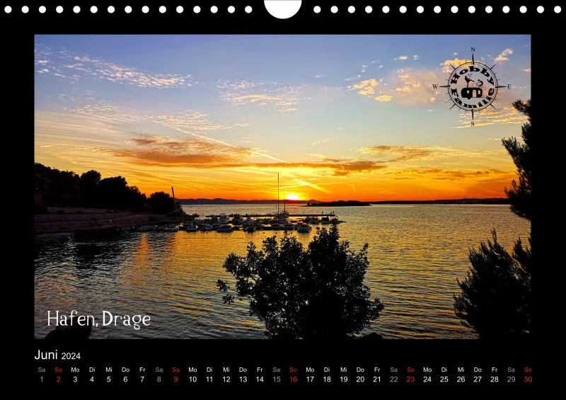 2024 Fotokalender A4 Kroatien dunkel
