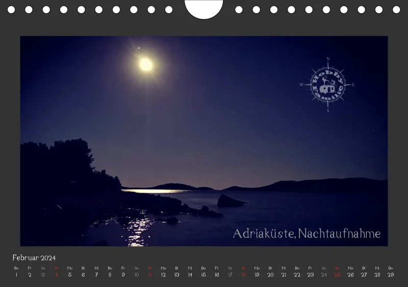 2023 Fotokalender Kroatien quer dunkel