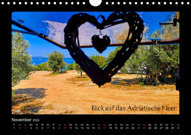 2024 Fotokalender A4 Kroatien dunkel