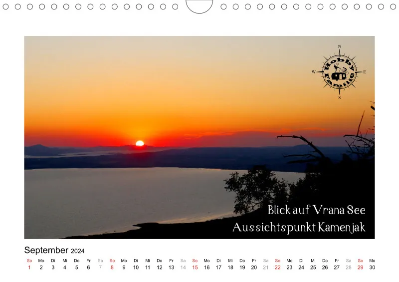 A4 Fotokalender Kroatien hell 2024