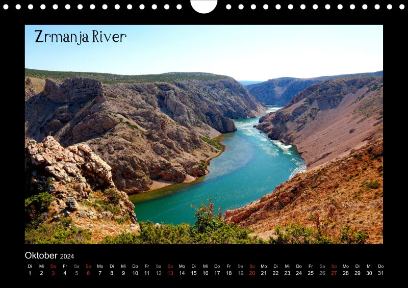 2024 Fotokalender A4 Kroatien dunkel