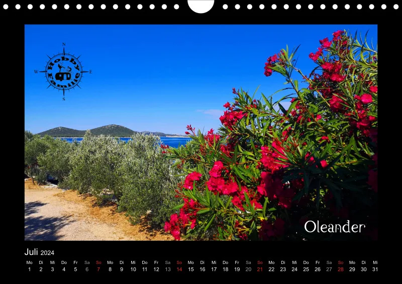 2024 Fotokalender A4 Kroatien dunkel