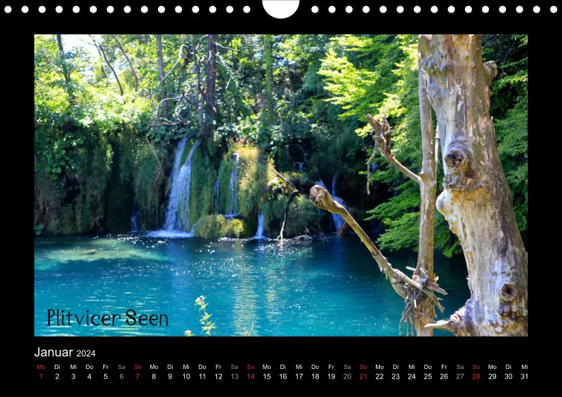 2024 Fotokalender A4 Kroatien dunkel