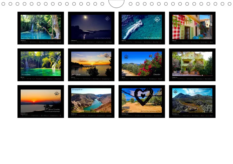 2024 Fotokalender A4 Kroatien dunkel
