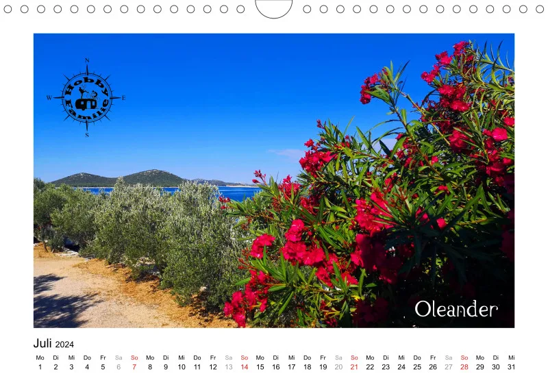 A4 Fotokalender Kroatien hell 2024