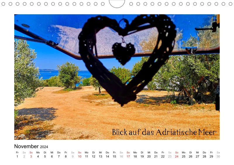 A4 Fotokalender Kroatien hell 2024