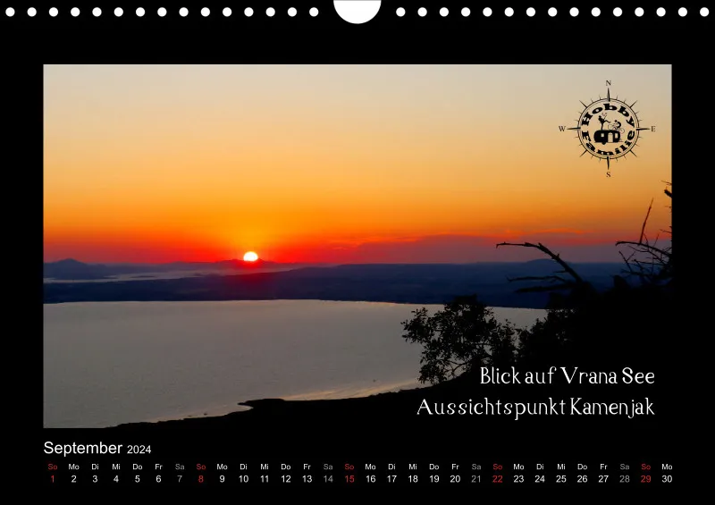 2024 Fotokalender A4 Kroatien dunkel