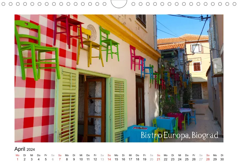 A4 Fotokalender Kroatien hell 2024