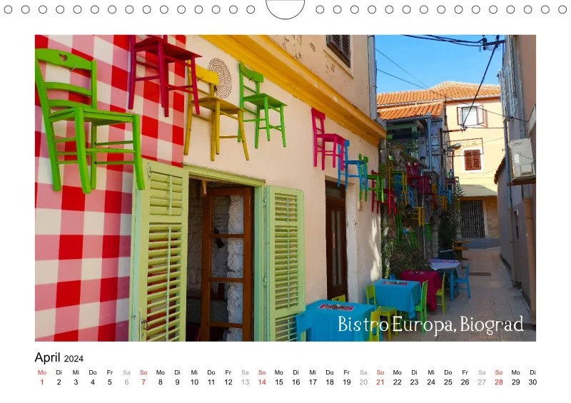 A4 Fotokalender Kroatien hell 2024